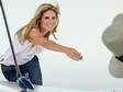Německá topmodelka Heidi Klum během natáčení reklamního spotu na džíny.