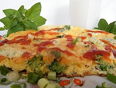 Nadýchaná brokolicová omeleta
