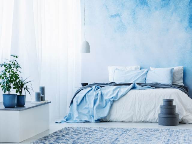 Ideální barvou ložnice je modrá