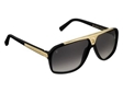 Platové brýle se zlatymi detaily, Louis Vuitton,12200 Kč.