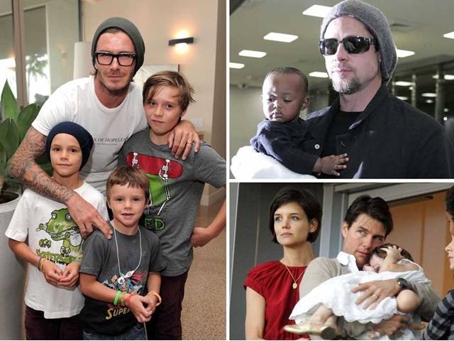 10 nejdokonalejších hvězdných tatínků: Beckham, Cruise i Pitt
