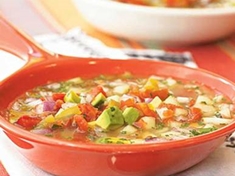 
	Studená mexická polévka vhodná pro letní oběd.
